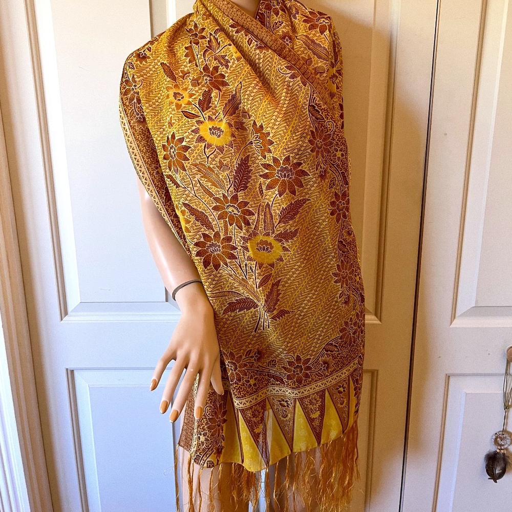 Beautiful Shawl Scarf Floral Patterns